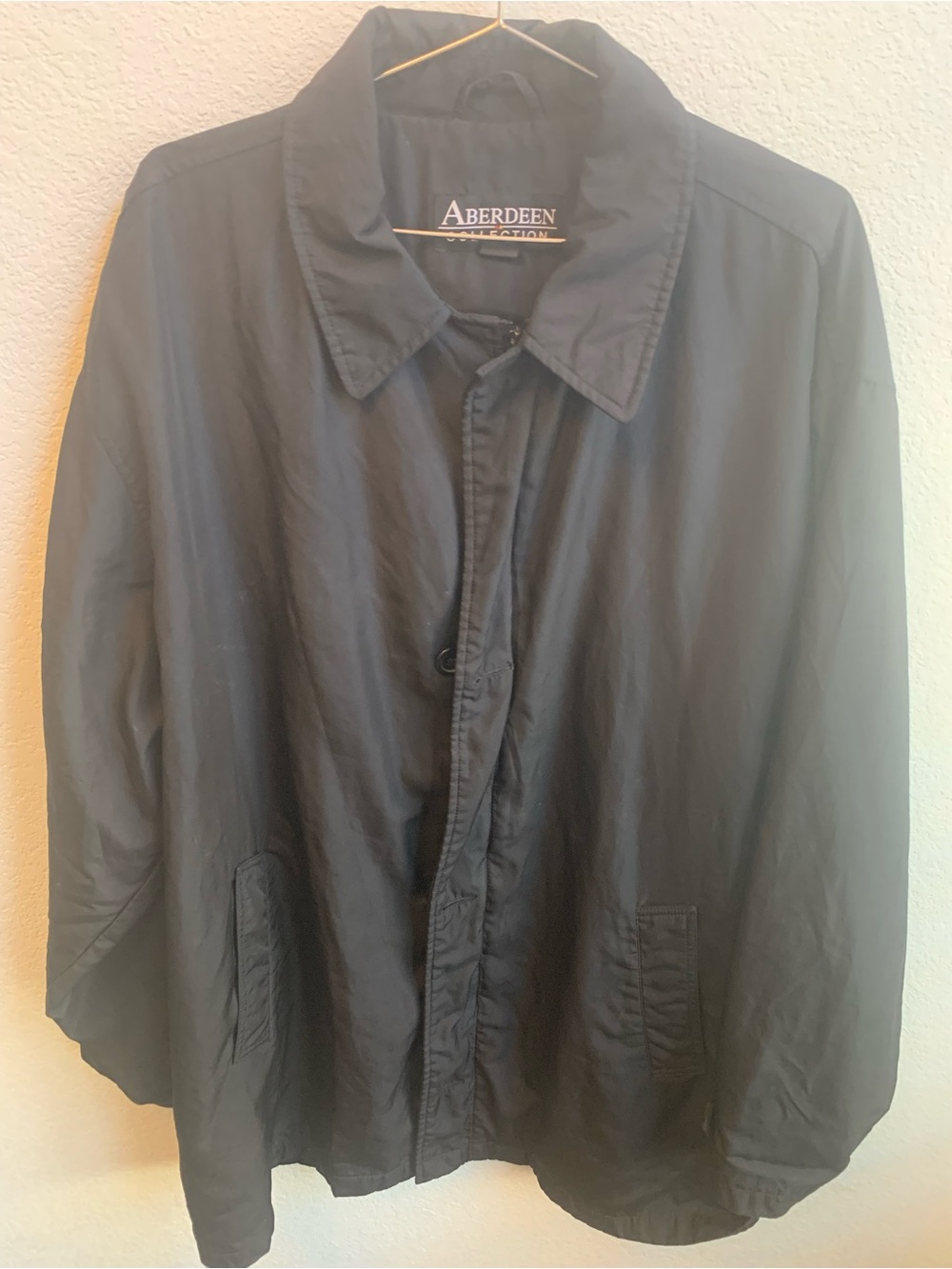 Aberdeen Collection Men's Black Lightweight Shirt Jacket